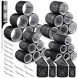 Qinzave 37 Stücke Lockenwickler Locken mit 4 Größen 64mm 48mm 36mm 25mm Hair Rollers...