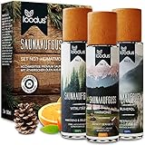 loodus® Saunaaufguss-Set - 3x 100ml ätherisches Sauna Aufgussmittel mit...