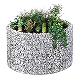 bellissa - Gabionen-Hochbeet rund Durchmesser 146cm außen 126cm innen, Höhe 80...