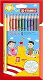 STABILO - Dreikant-Buntstift - Trio dick - 12er Pack - mit 12 verschiedenen Farben
