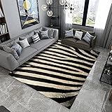 JOKITA Teppich Schlafzimmer Modern Zebra 3D Zebra Wohnzimmer Teppich Zebra...