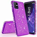 Miagon für Samsung Galaxy A51 Glitzer Hülle,Bling Überzug Glänzend Strass...