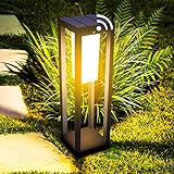 LEDMO LED Solar Wegeleuchten Aussen mit Bewegungsmelder LED Gartenlampe mit...