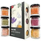 FOODOKO FINEST - Gourmet Salz Gewürze Geschenkset, Gewürzsalz im Probierset, Meersalz...