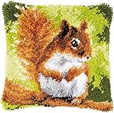 ROCKY&CHAO Knüpfteppich Zum Selber Knüpf-Sets mit Kissen knüpfen-Set 43x43cm...