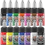 Tattoo Tinten Set 0.5 oz (15 ml) 14 Flaschen Standard Pigment Tattoo Supplies...