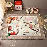 HERENI Krabbeldecke für Baby 145x195cm Cartoon Niedlich Tier Muster Kinder Spielteppich...