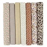 Baumwollstoff Stoffpakete,7 Stück 50 x 50cm Stoffe zum Nähen Patchwork DIY Stoffpaket...