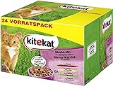 Kitekat Katzenfutter Nassfutter Markt-Mix in Gelee – Feuchtfutter in 48 Portionsbeuteln...