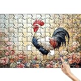 Huhn Puzzle 90 Teile Erwachsene, Blume Klassische Puzzles Bastelset Erwachsene, Buntes und...