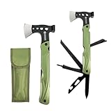 Dönges Multitool 18 Funktionen - Mit Axt, Feuerstein & Hülle - Kompaktes Survival Tool...