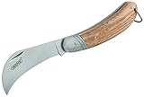 Draper Budding Knife with Oak Handle | Stainless Steel Folding Knife | Single Blade Flick...