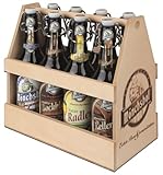 Mönchshof Bierprobe 8er Holz-Tragerl, Biergeschenk (8 x 0,5 l) Bügelflasche